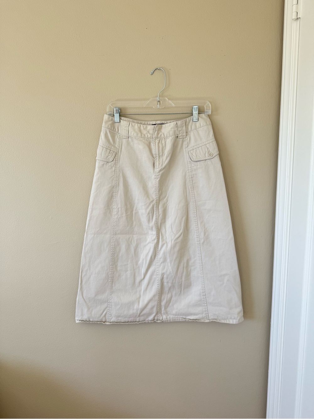 Vintage Eddie Bauer Khaki Midi Skirt